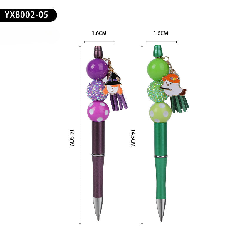 Wholesale Halloween Tassel Handmade Metal Bead Pen Ballpoint Pen