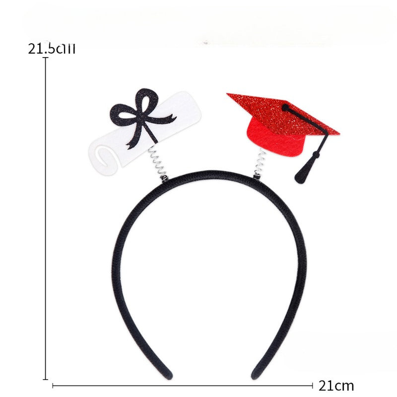 Wholesale Graduation Season Bachelor's Hat Certificate Plastic Headband