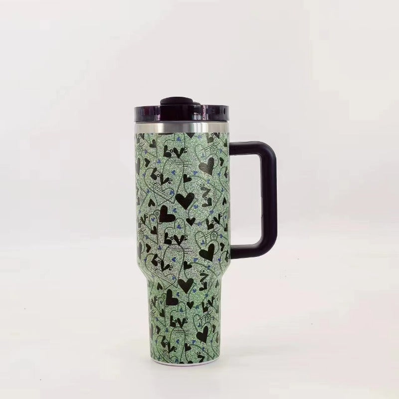 Wholesale Valentine's Day Car 40oz Car Cup Large Capacity with Handle Tumbler Thermos Cup