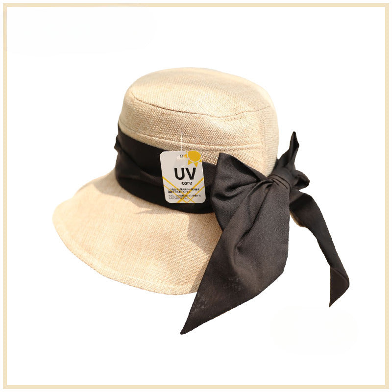 Wholesale Polyester Big Brim Bow Bucket Hat