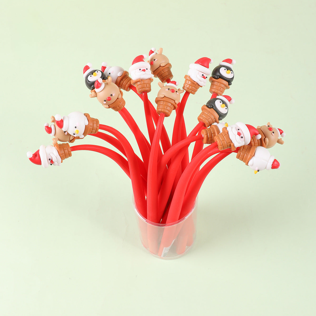 Wholesale New Cartoon Christmas Plastic Gel Pen