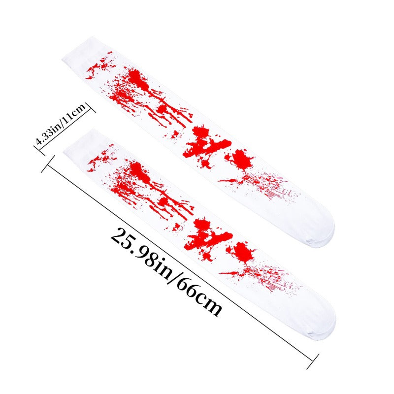 Wholesale Halloween Blood Socks Gloves Bloody Skeleton Socks
