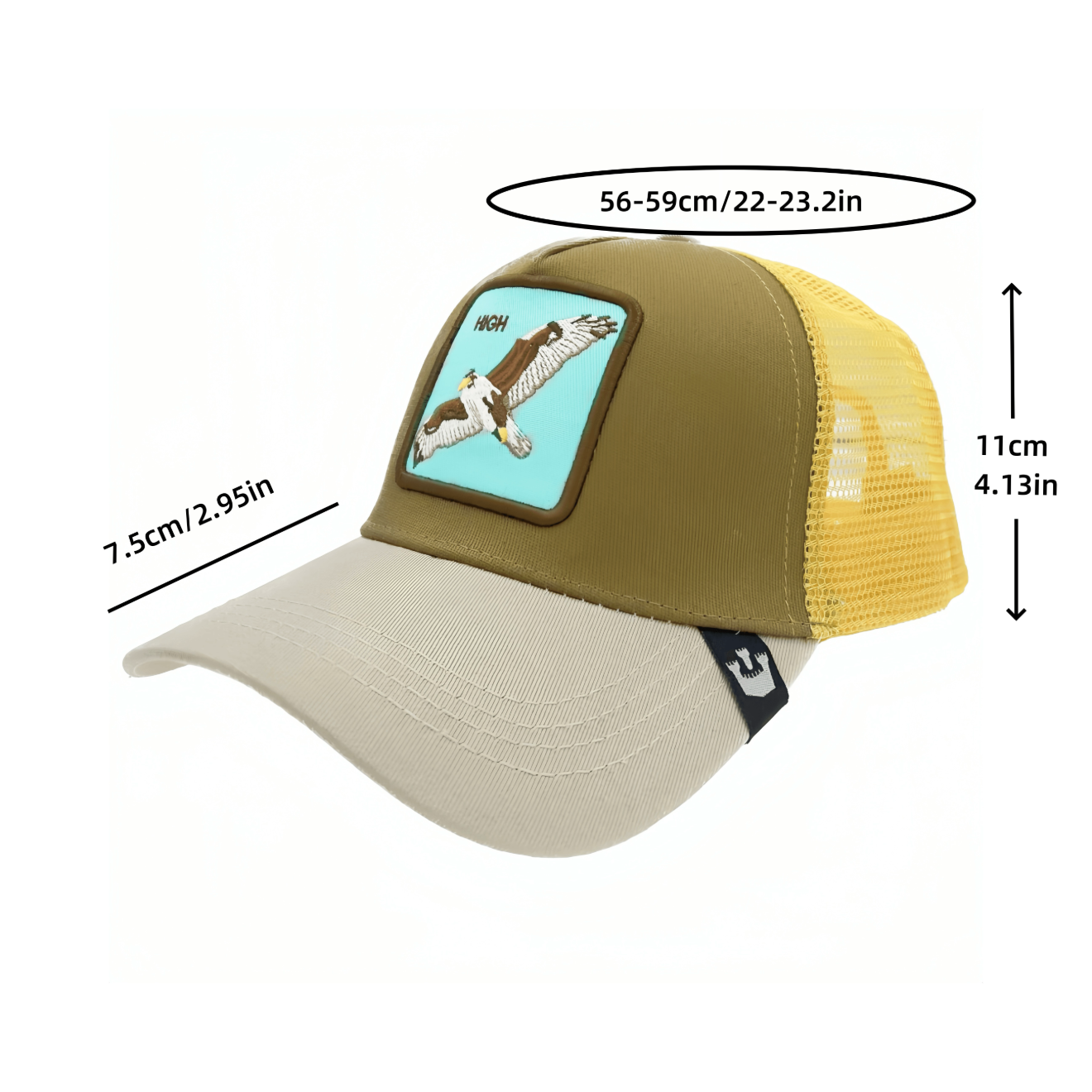 Wholesale Embroidered Animal Mesh Trucker Cap – Eagle /  Lion /   Snapback Hat