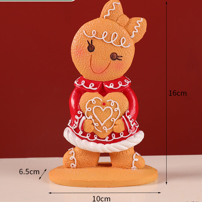 Wholesale Christmas Gingerbread Resin Ornaments