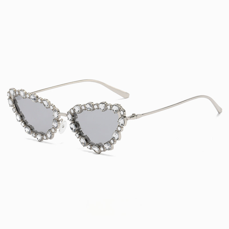 Wholesale PC Diamond Cat Eye Y2K Sunglasses