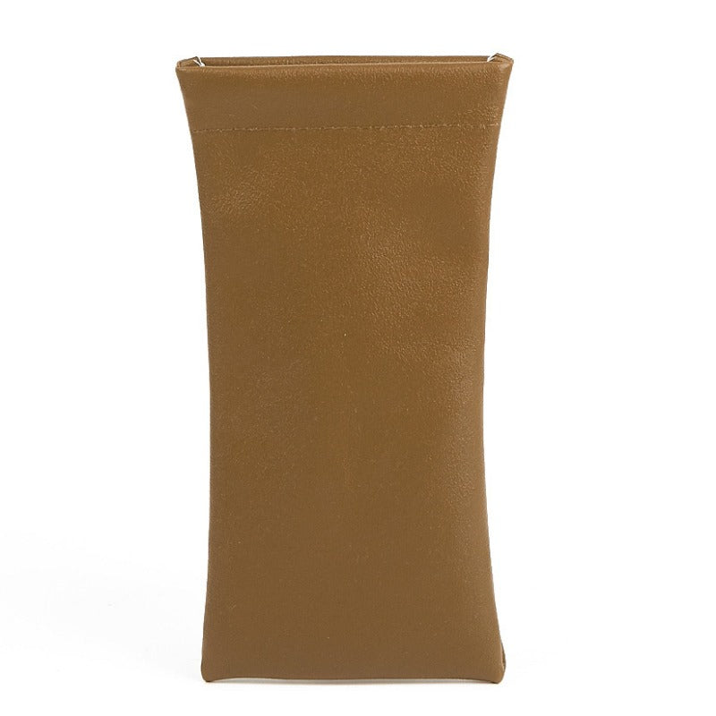 Wholesale Leather Solid Color Glasses Storage Bags