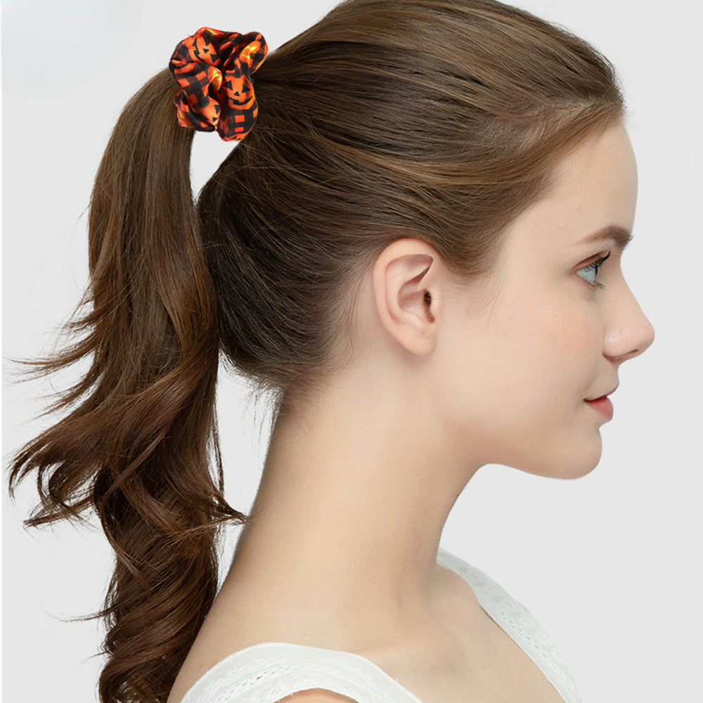 Wholesale Halloween Large Intestine Hair Ring, Pumpkin Skull, Personality Holiday Hair Rope