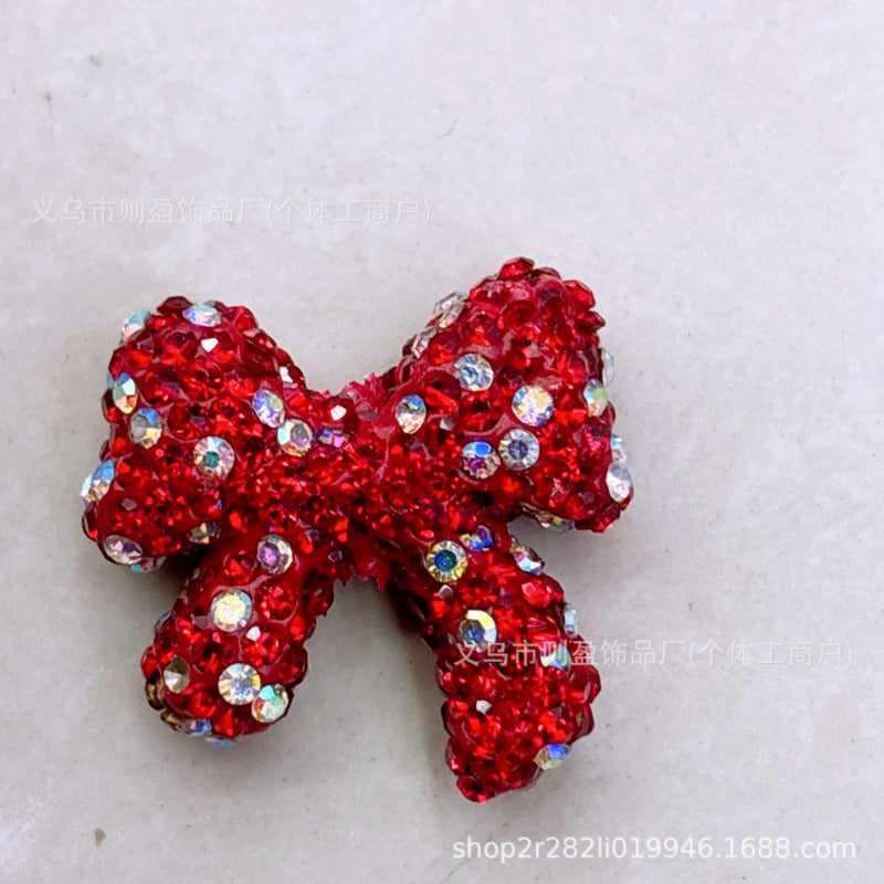 Wholesale 20pcs Heavy Industry with Drilled Pottery Clay Butterfly Bow Float Vertical Hole Beads