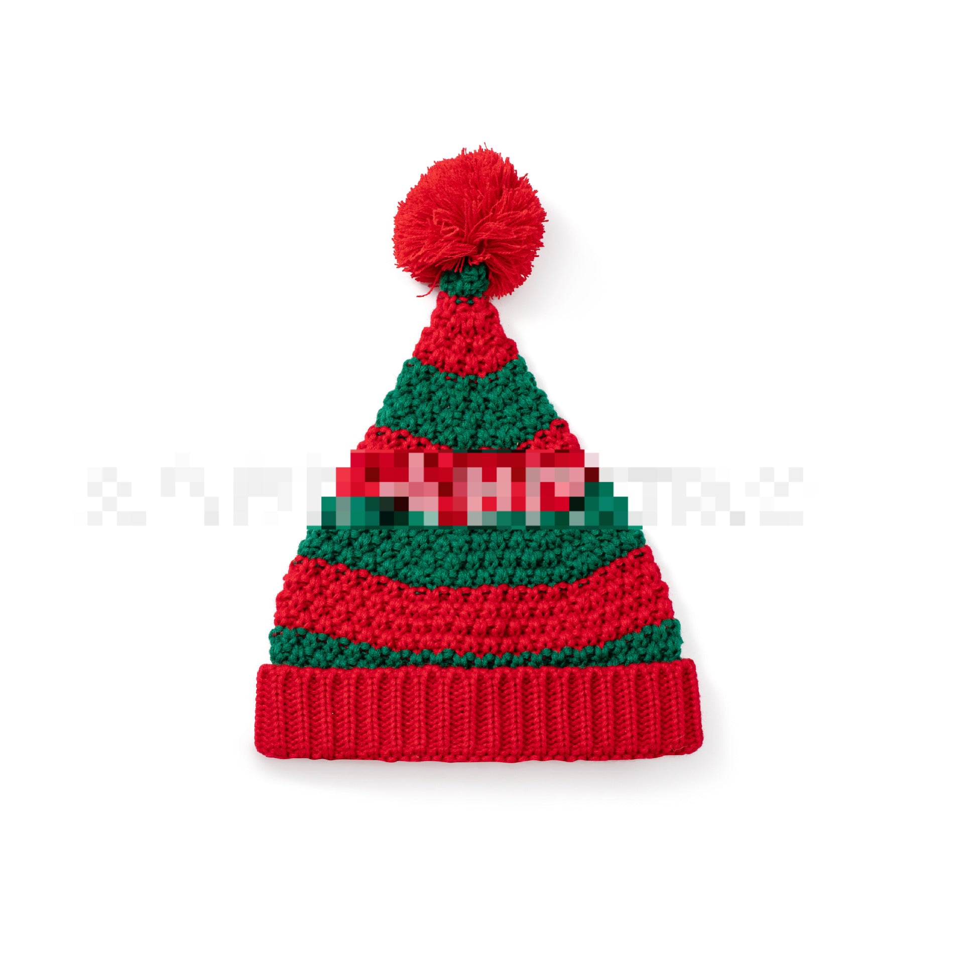 Wholesale Parent-child Christmas Red and Green Striped Beanie