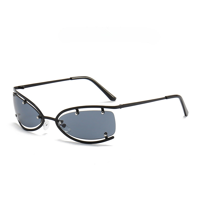 Wholesale Metal Hollowed Out PC Sunglasses