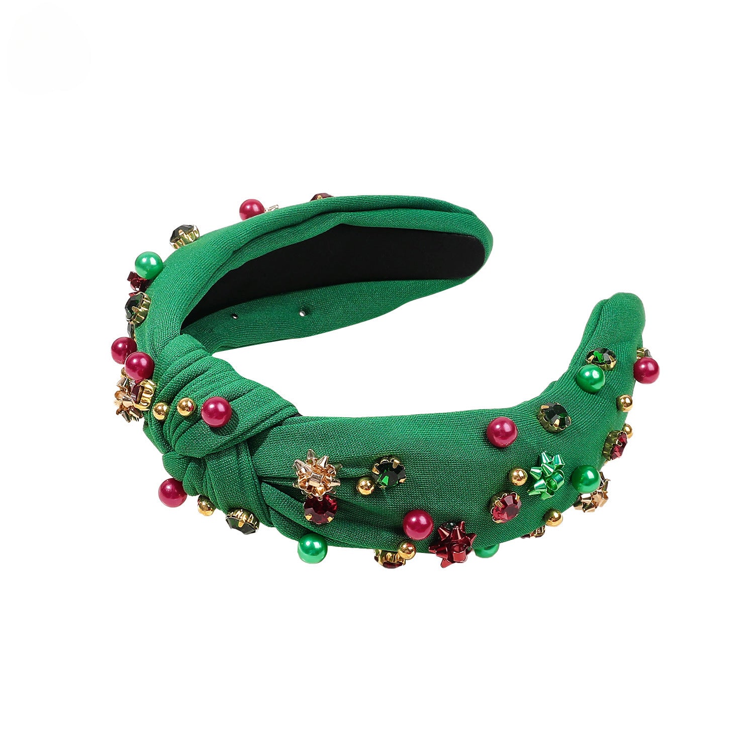 Wholesale Diamond-encrusted Knotted Christmas High Skull Top Face Wash Headband Hair Ornament