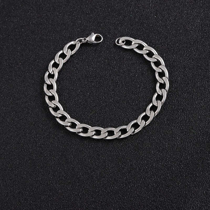 Wholesale Light Luxury Simple Hip Hop Titanium Steel Bracelet