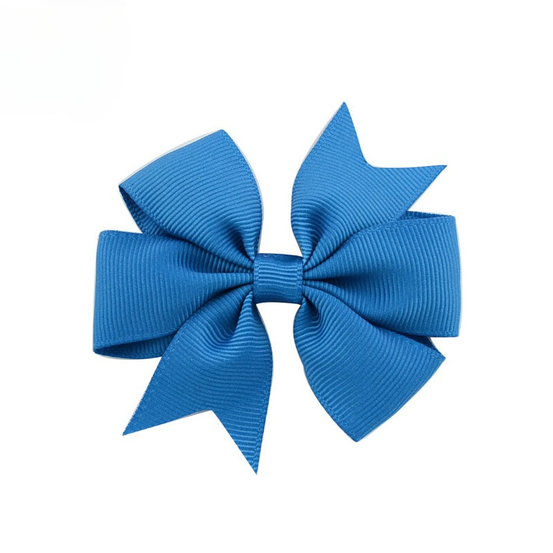 Wholesale 10pcs Handmade Baby Dovetail V Ribbed Ribbon Bow Hairpin