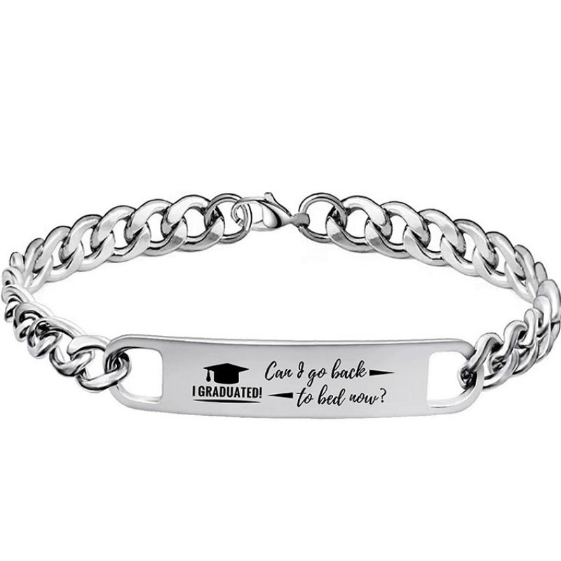 Wholesale Graduation Season Doctor Hat Stainless Steel Bracelet