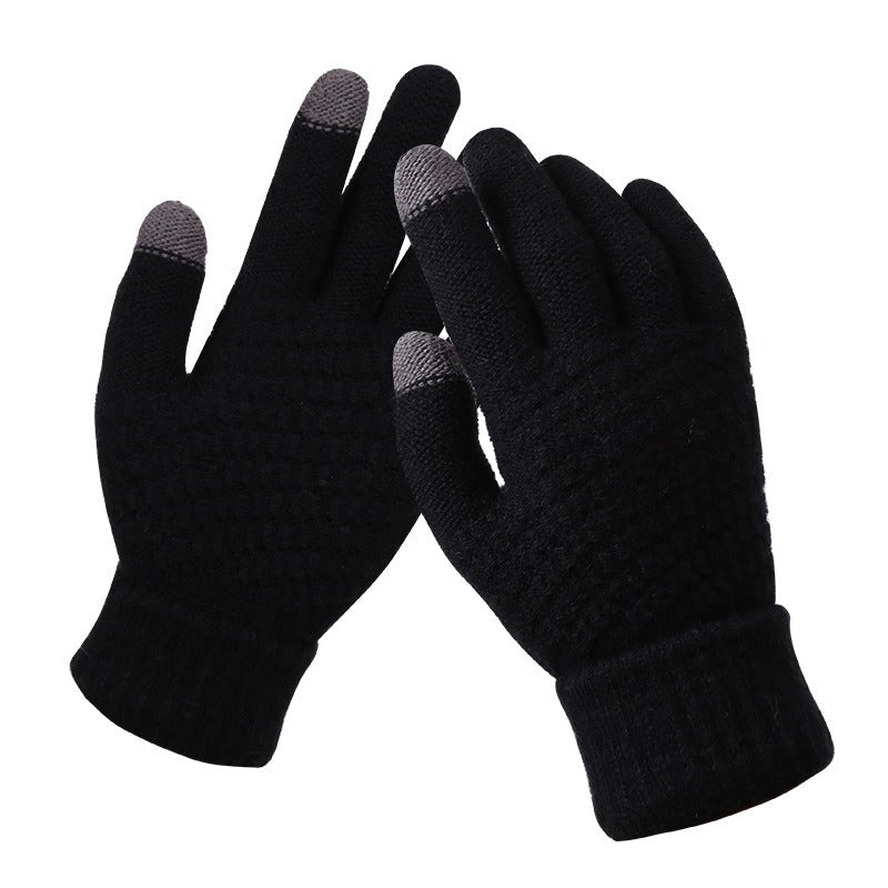 Wholesale Winter Creative Warm Finger Jacquard Touch Screen Glove