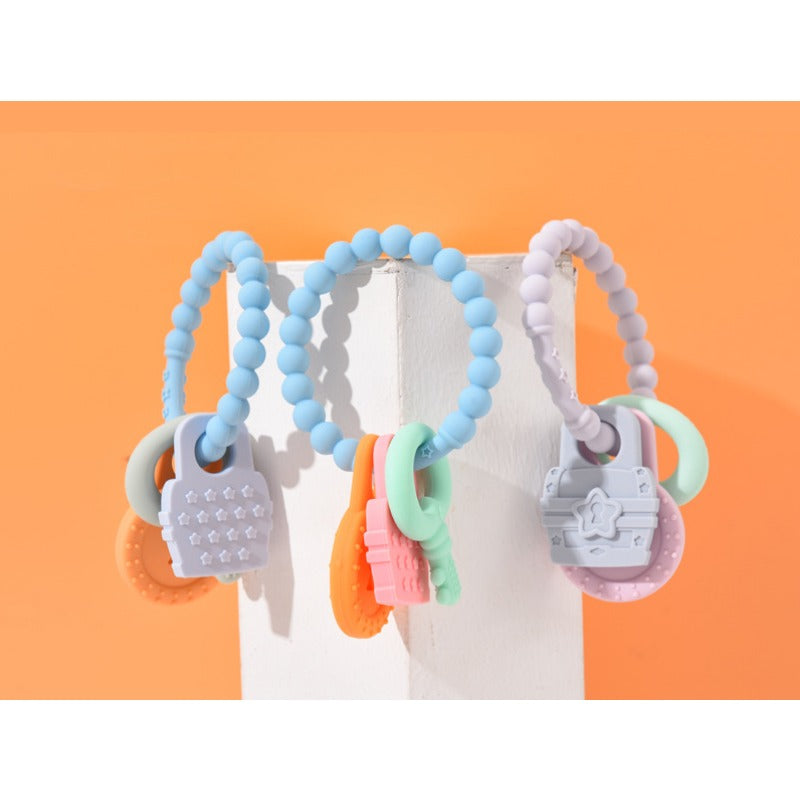 Wholesale Baby Bracelet Key Teething Stick Silicone Bite Music