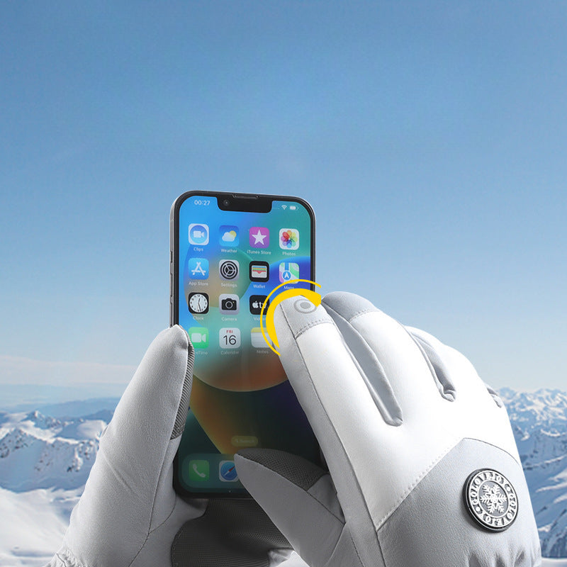 Wholesale Winter Warm Touch Screen Waterproof Anti-Slip Windproof Plus Velvet Thickened Ski Gloves