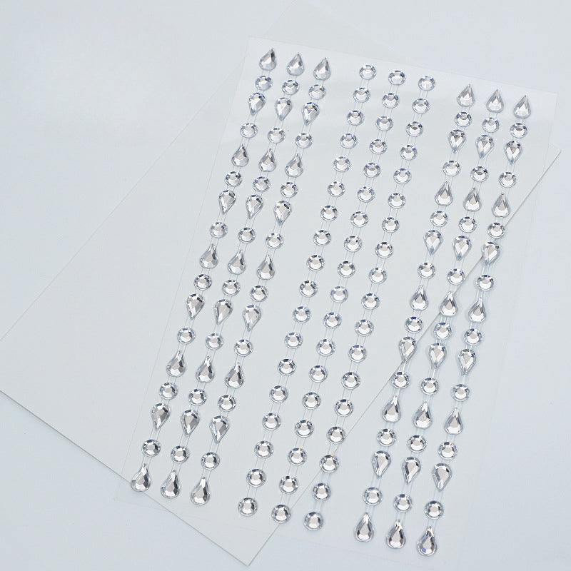 Wholesale Pearl AB Acrylic Diamond Combination Facial Stickers