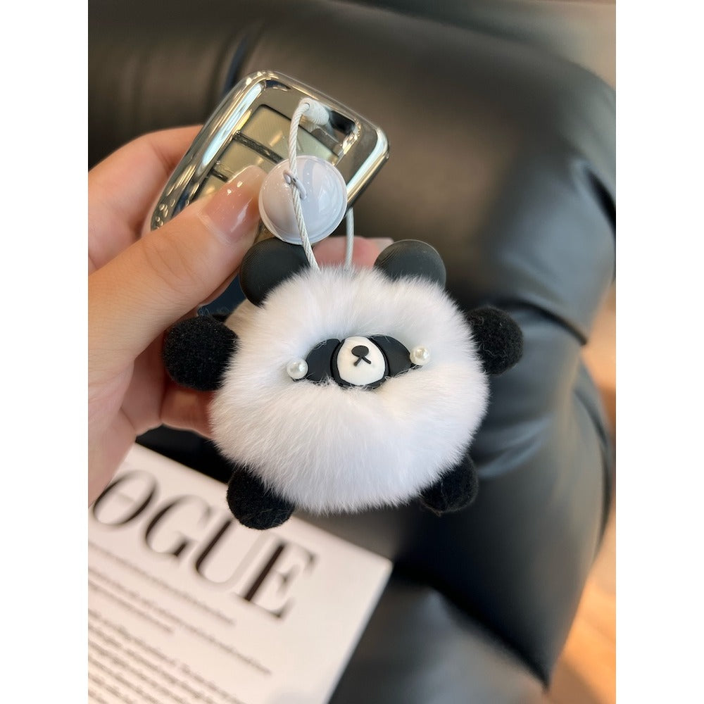 Wholesale Cute Little Panda Plush Ball Keychains