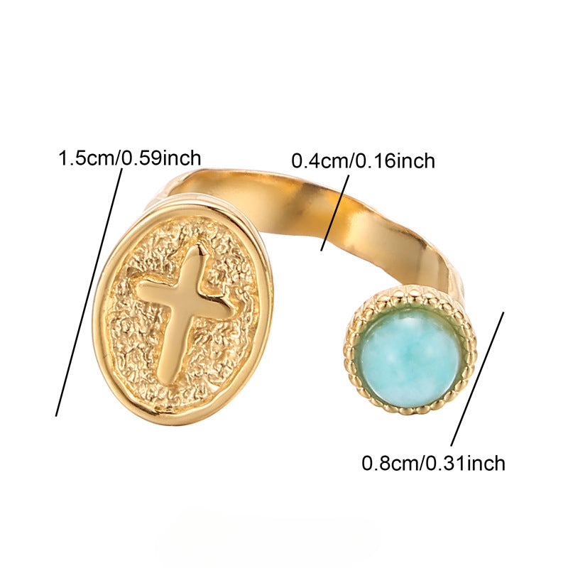 Wholesale Stainless Steel Micro Inlaid Zircon Pearl Rings