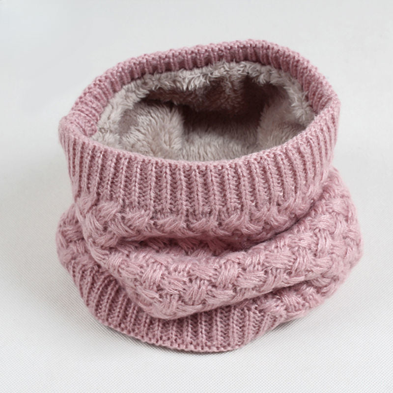 Wholesale Winter Wool Plus Velvet Solid Color Thick Outdoor Warm Scarf