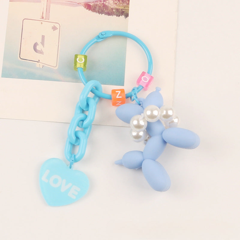 Wholesale Silicone Poodle Love Accessory Keychain