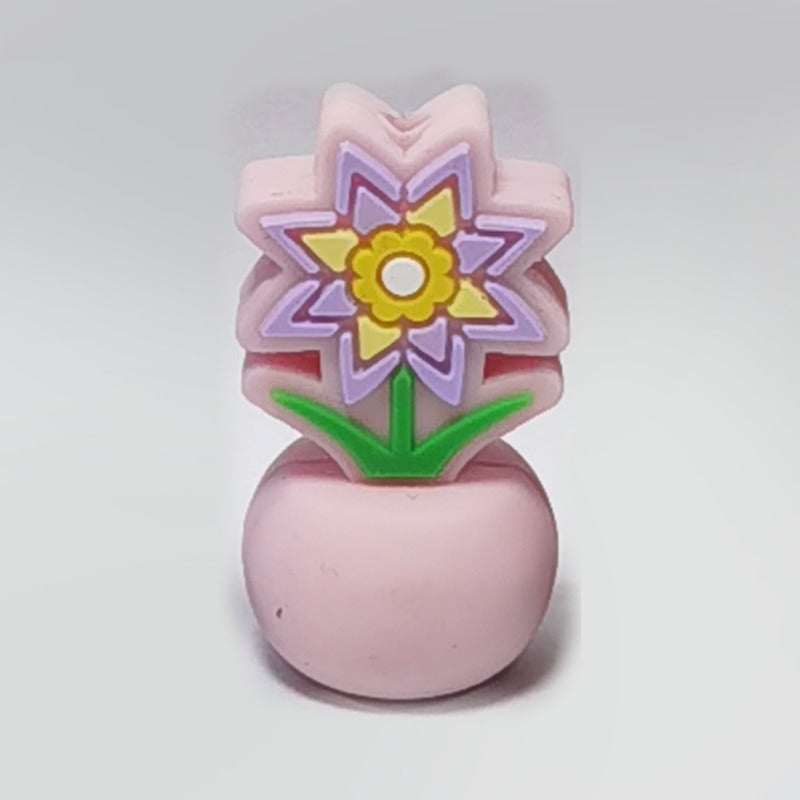 Wholesale 10PCS Creative Colorful Cartoon Image Flat Three-dimensional Rubber Beads