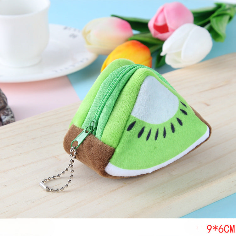 Wholesale Plush Three-dimensional Triangular Fruit Zero Wallet