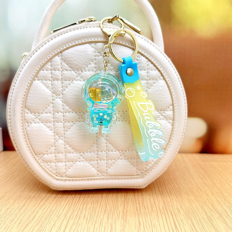 Wholesale Cartoon Colorful Quicksand Bottle Acrylic Liquid Keychain