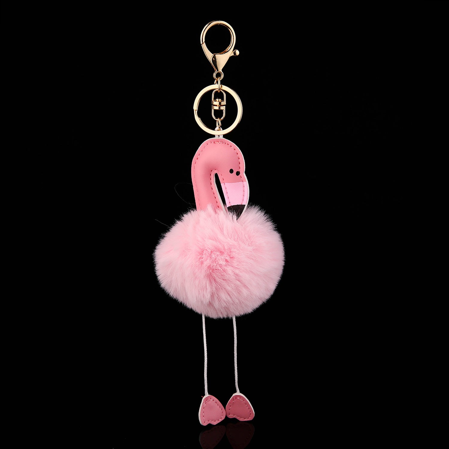 Wholesale Stylish Plush Flamingo Keychain Bag Charm Red Korean Cute Soft Girl Design Fashion Accessory Gift