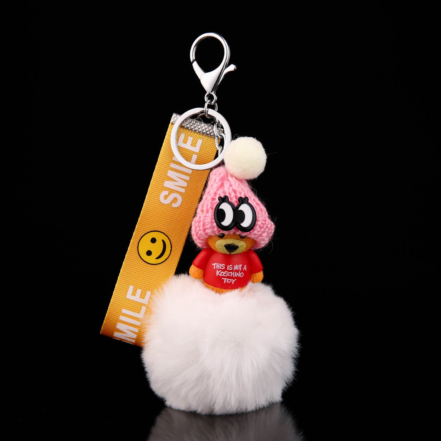 Wholesale Black Sleeping Baby Cartoon Plush Keychain Stylish Bag Charm For Car Keys