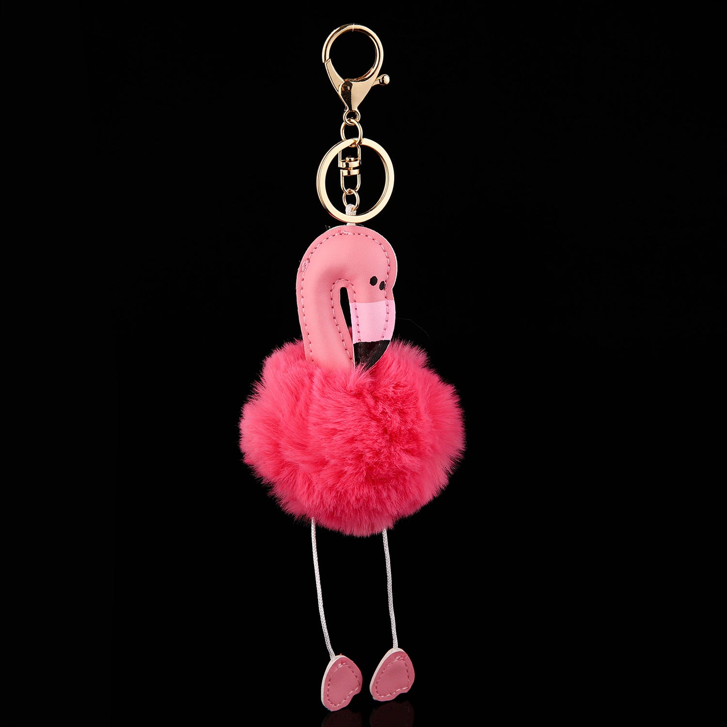 Wholesale Stylish Plush Flamingo Keychain Bag Charm Red Korean Cute Soft Girl Design Fashion Accessory Gift