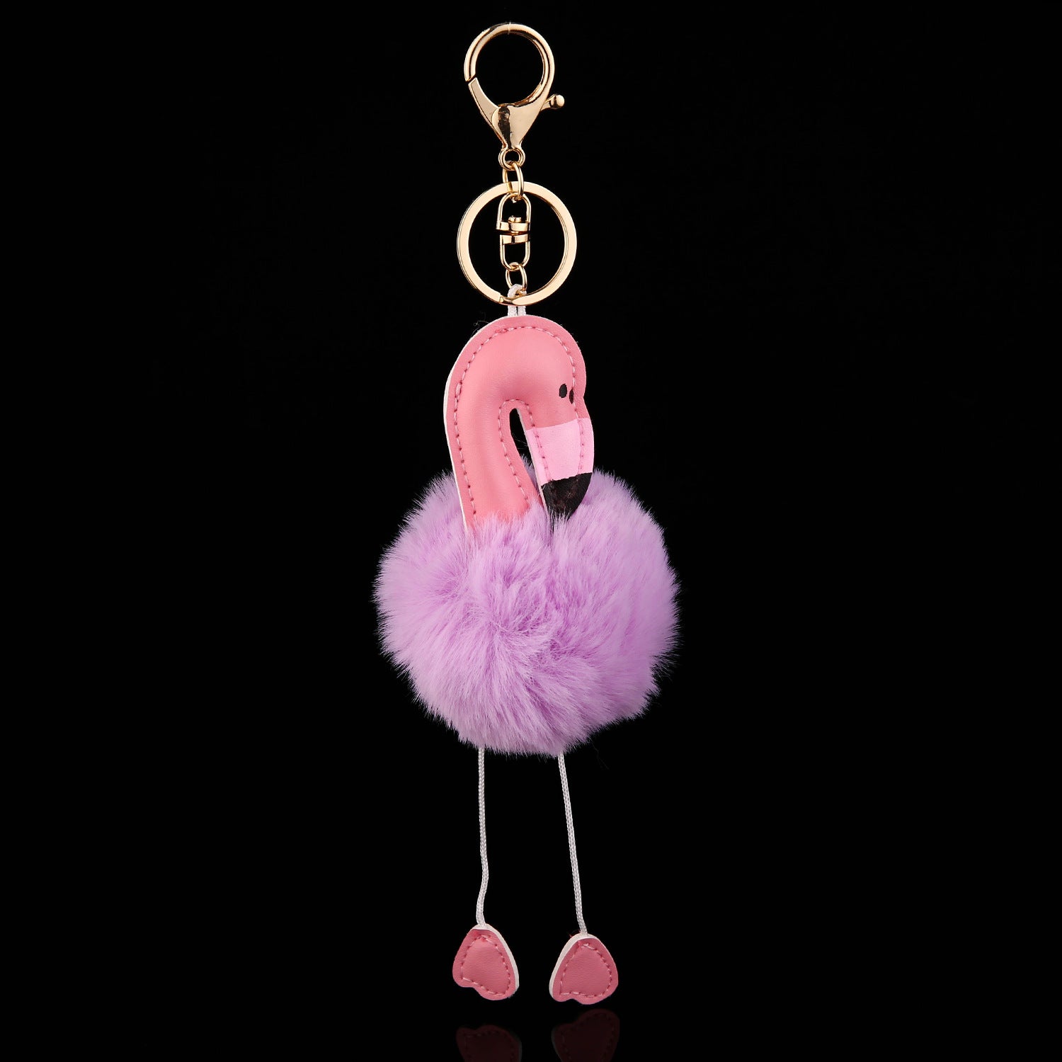 Wholesale Stylish Plush Flamingo Keychain Bag Charm Red Korean Cute Soft Girl Design Fashion Accessory Gift
