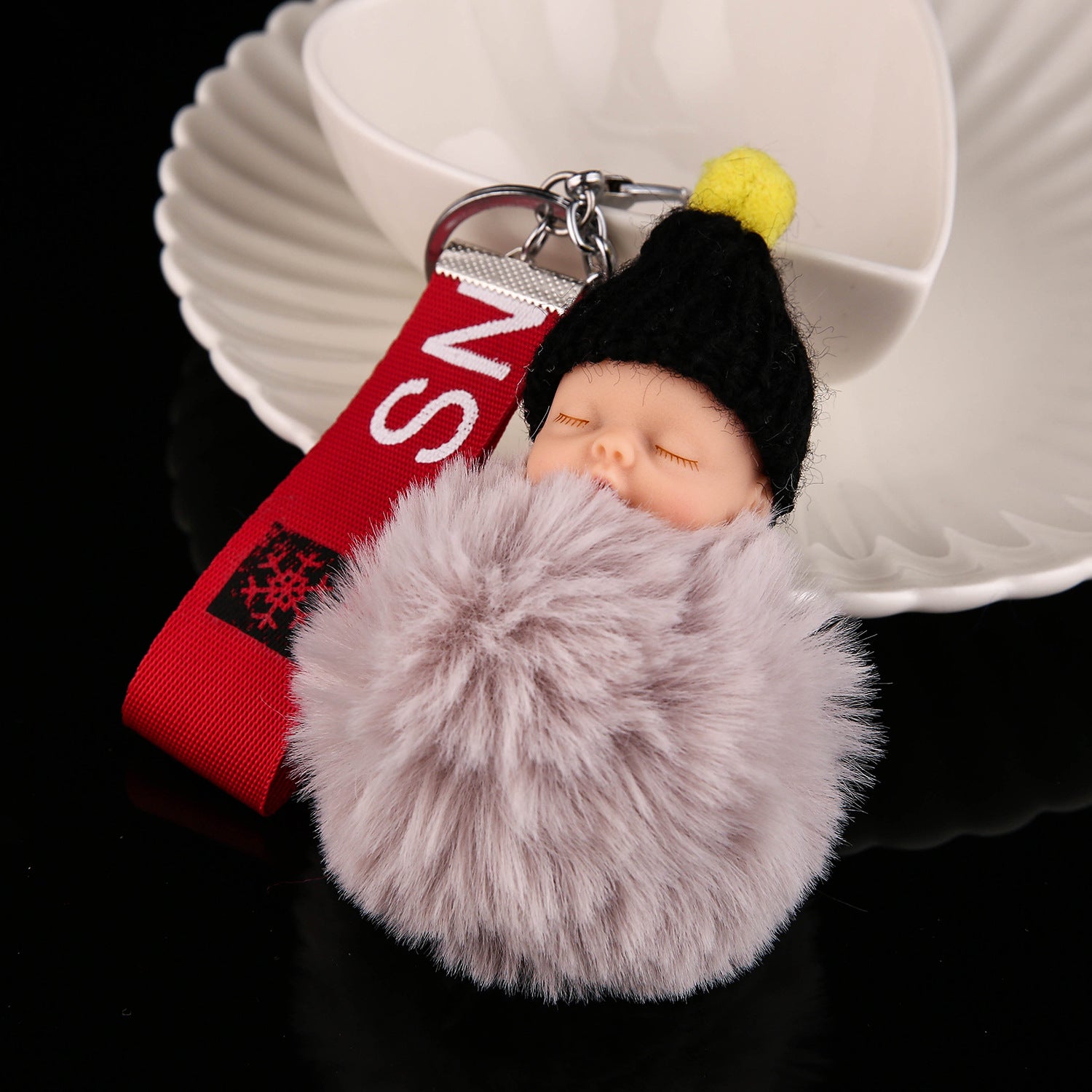 Wholesale Cute Sleeping Doll Plush Keychain Cartoon Plush Ball Pendant Trendy Decorative Accessory For Bag Charm Gift And Boutique Resale