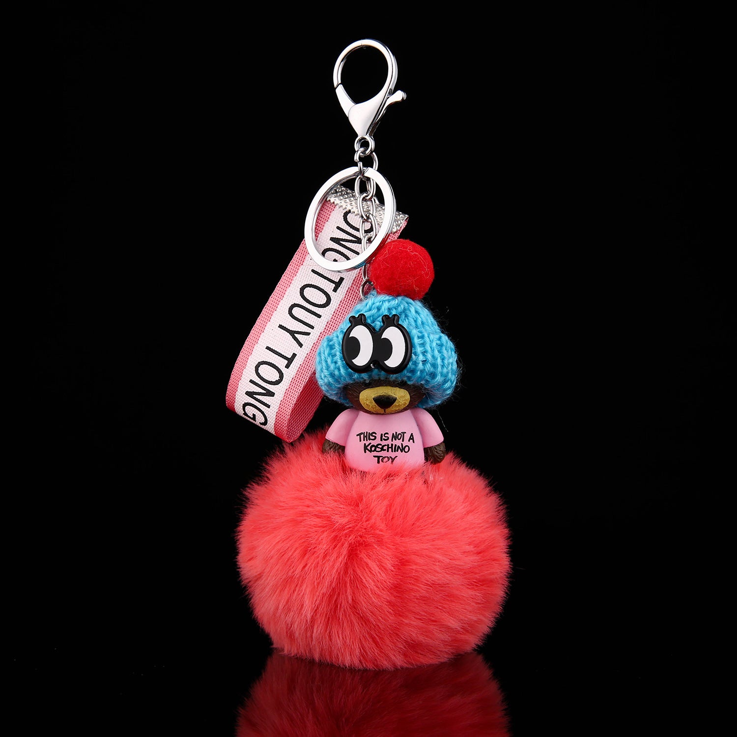 Wholesale Black Sleeping Baby Cartoon Plush Keychain Stylish Bag Charm For Car Keys