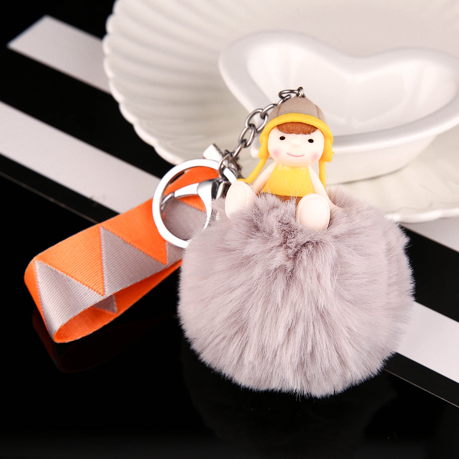 Wholesale Trendy Plush Doll Keychain Cute Keyring Pendant Car Key Accessory Bag Charm