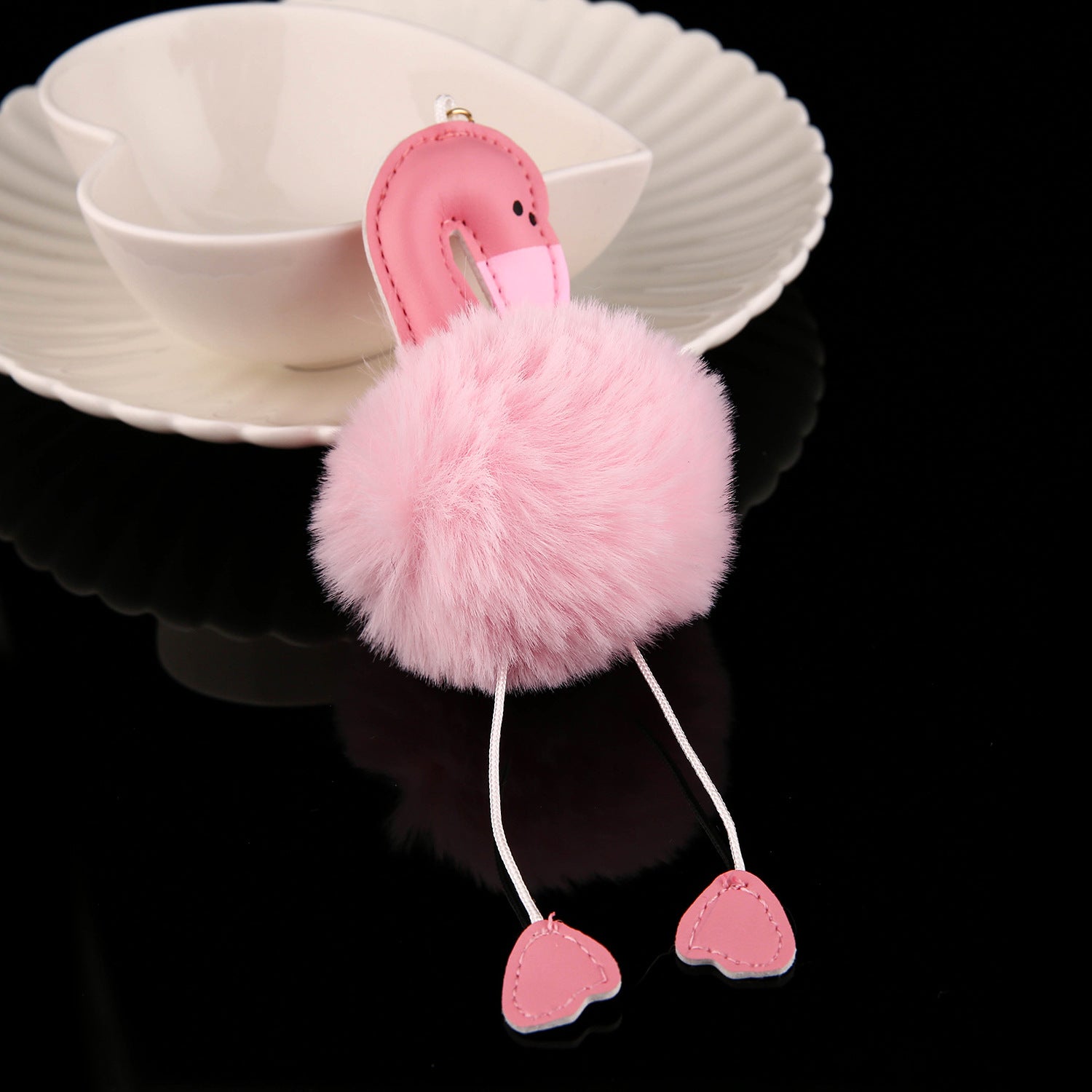 Wholesale Stylish Plush Flamingo Keychain Bag Charm Red Korean Cute Soft Girl Design Fashion Accessory Gift