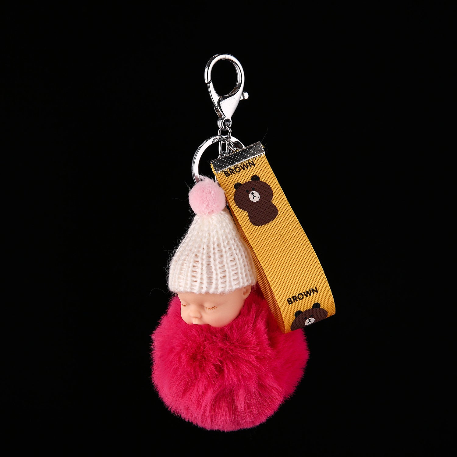 Wholesale Cute Sleeping Doll Plush Keychain Cartoon Plush Ball Pendant Trendy Decorative Accessory For Bag Charm Gift And Boutique Resale