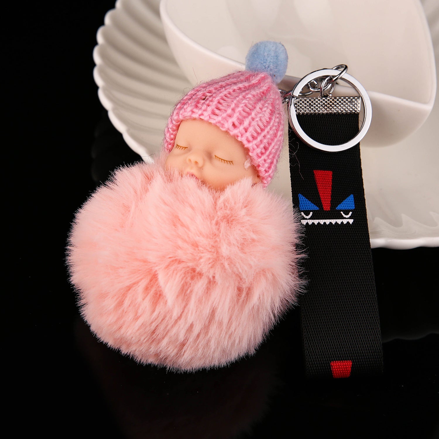 Wholesale Cute Sleeping Doll Plush Keychain Cartoon Plush Ball Pendant Trendy Decorative Accessory For Bag Charm Gift And Boutique Resale