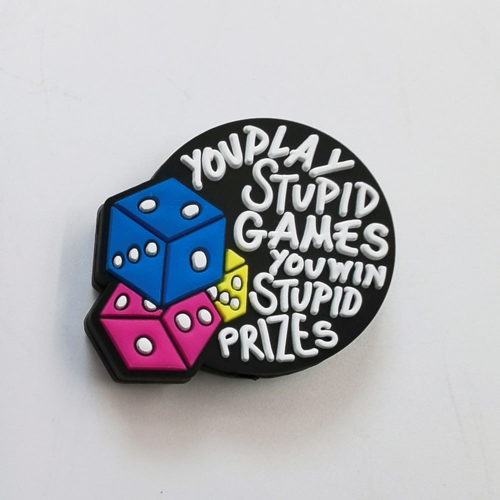 Wholesale 10pcs Cartoon Creative Dice Letters Silicone Beads