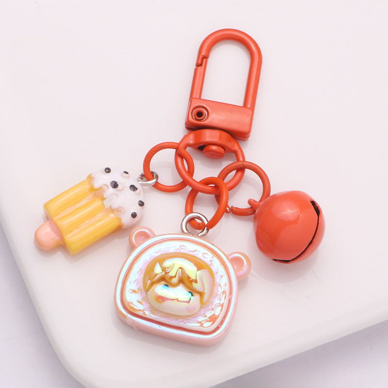 Wholesale Tong Resin Bunny Backpack Keychain