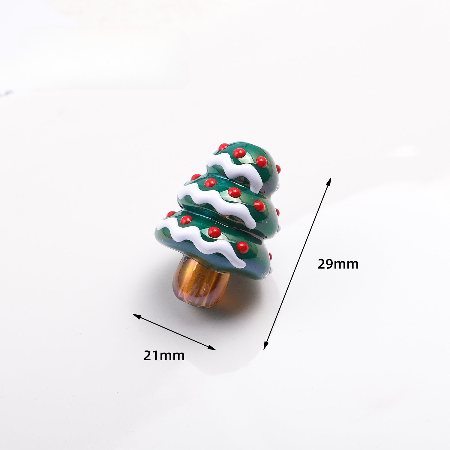 Wholesale Graffiti Christmas Tree Perforated Acrylic DIY Beads