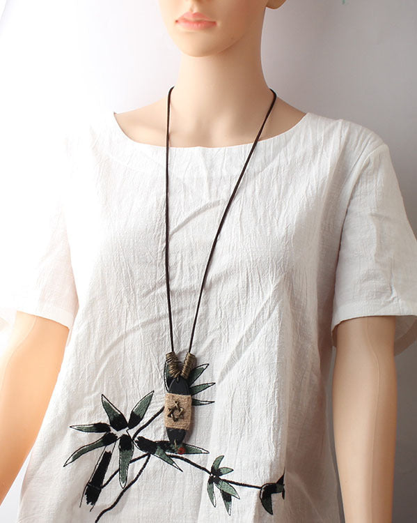 Wholesale Vintage Pentagram Hollow Alloy Pendant Long Necklaces