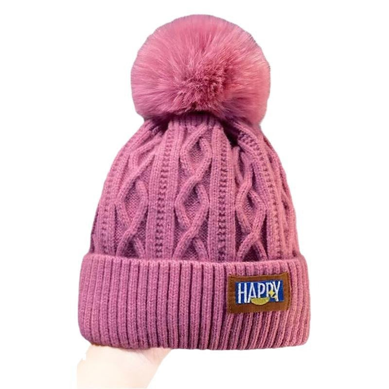 Wholesale Wool Winter Plus Velvet Thick Warm Knitted Japanese Style Large Head Circumference Anti-freeze Ear Protection Wool Ball Hat