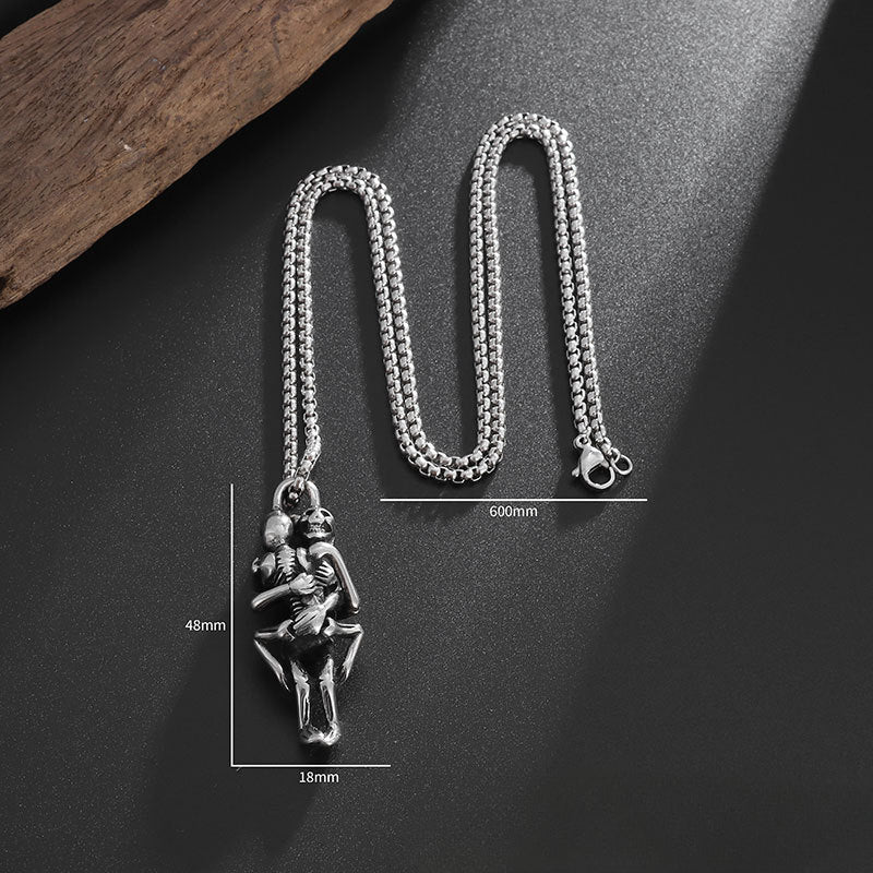 Wholesale Gothic Skull Pendant Alloy Necklaces
