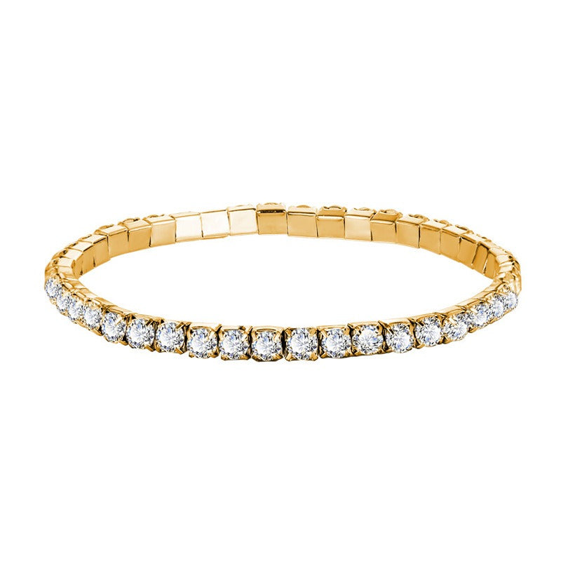 Wholesale Full Diamond Single Row Alloy Bracelets