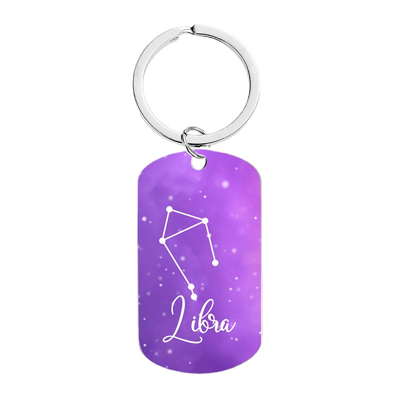 Wholesale of Twelve Constellations Metal Keychains
