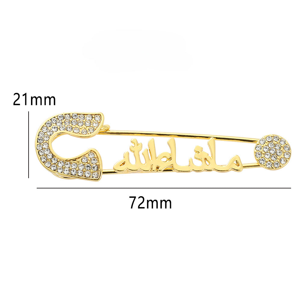 Wholesale Diamond Foot Letter Exquisite Alloy Brooch