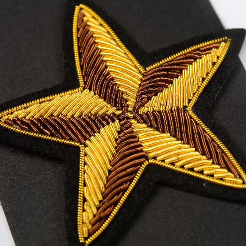 Wholesale DIY Hand Embroidered Indian Silk Cloth Badge Epaulettes Star Hat Clothes Decoration