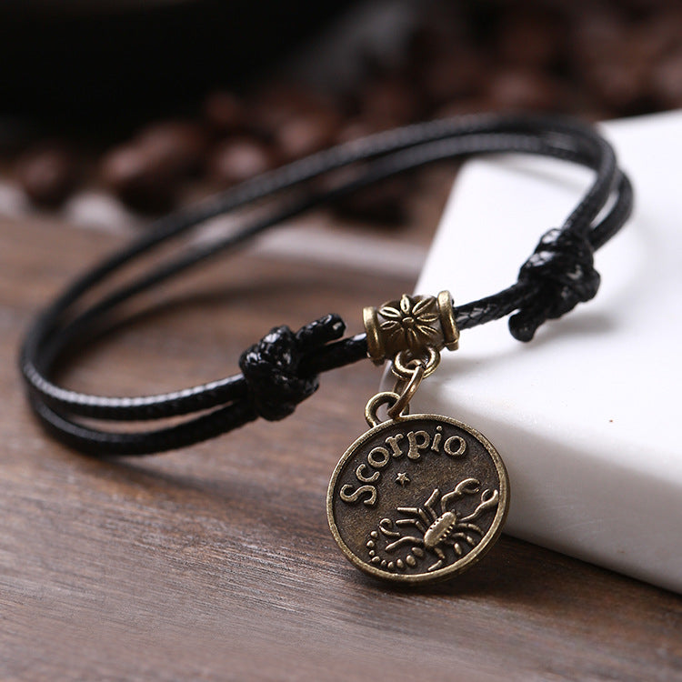 Wholesale Twelve Zodiac Signs Vintage Bracelets